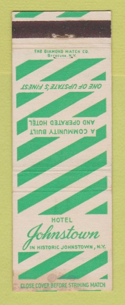 Matchbook Cover - Hotel Johnstown NY WEAR