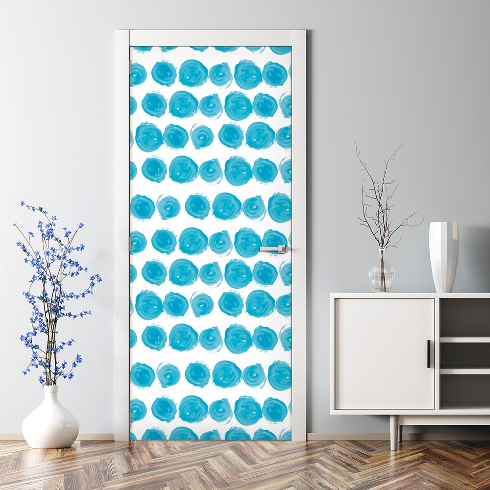 Watercolour dots pattern Door sticker decal  mural Painted Watercolour
