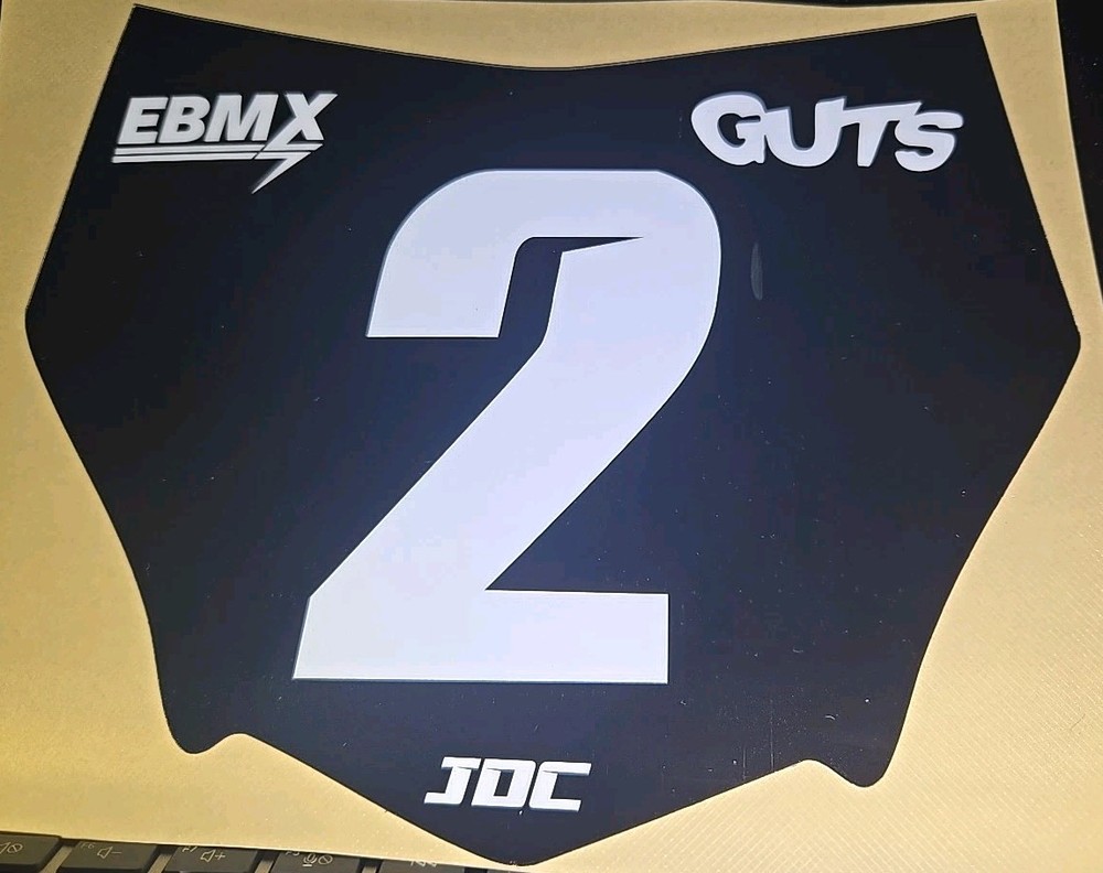 Discounted MOTOCUTZ Number Plate Decal - As Is / Overstock / Blemished