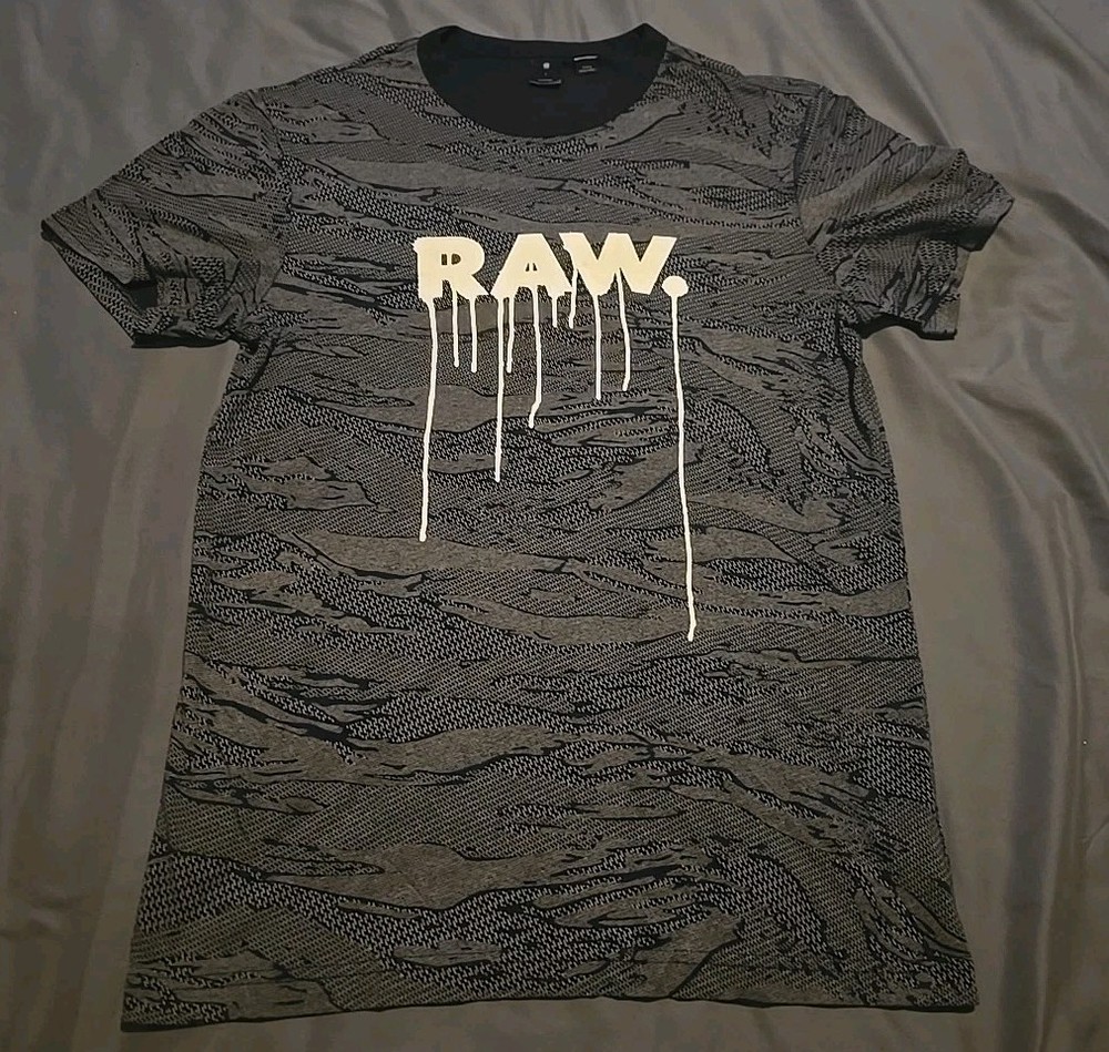 Men's G Star Raw Black Short Sleeve Tshirt Small