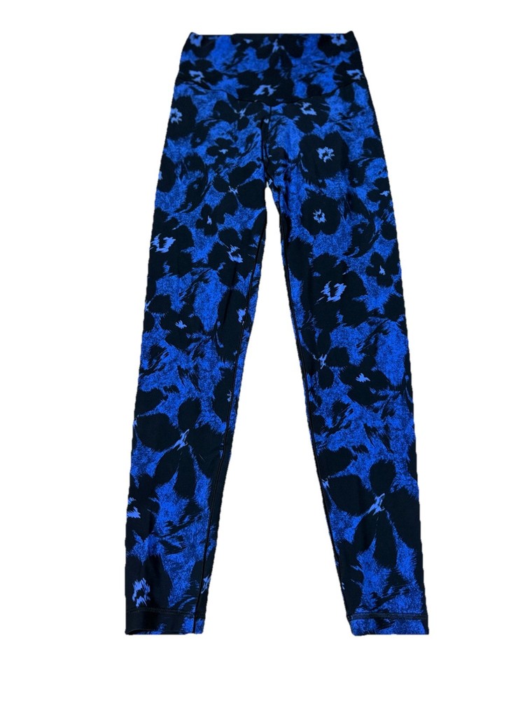 Women's Aerie Offline High Rise Skinny 7/8 Leggings Blue Floral Print sz M