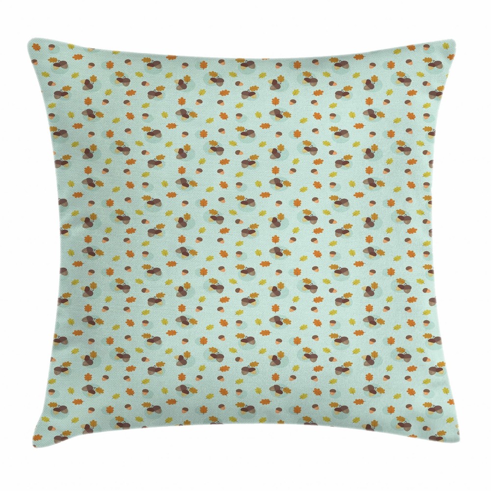 Autumn Acorn Throw Pillow Covers in 8 Sizes for Cozy Home Decor by Ambesonne