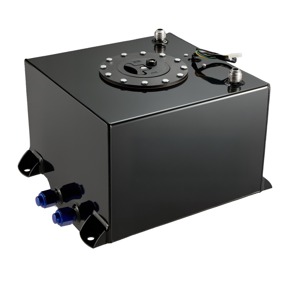 Black Aluminum 5 Gallon Fuel Cell Tank with Level Sender and Cap Racing Drifting