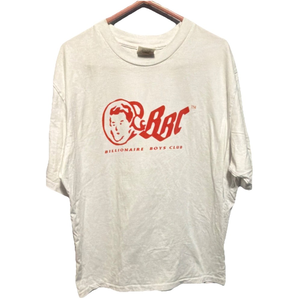 Billionaire Boys Club Men's XL White/Red Graphic Logo Crew Neck T-Shirt