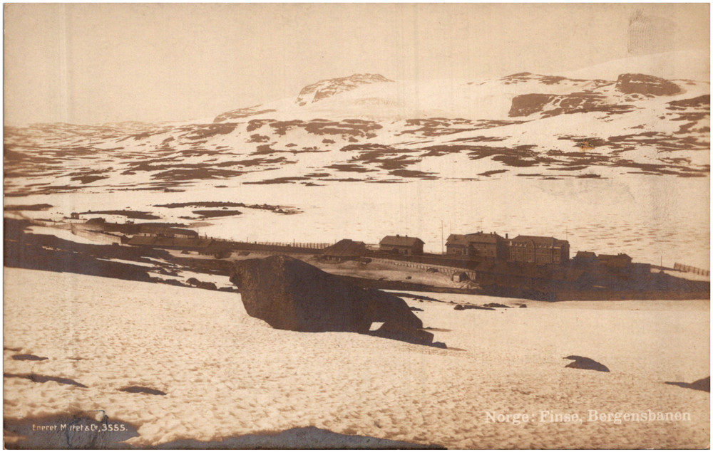 Finse Station in Norway Bergensbanen Bergen Line Railway 1910s RPPC Postcard