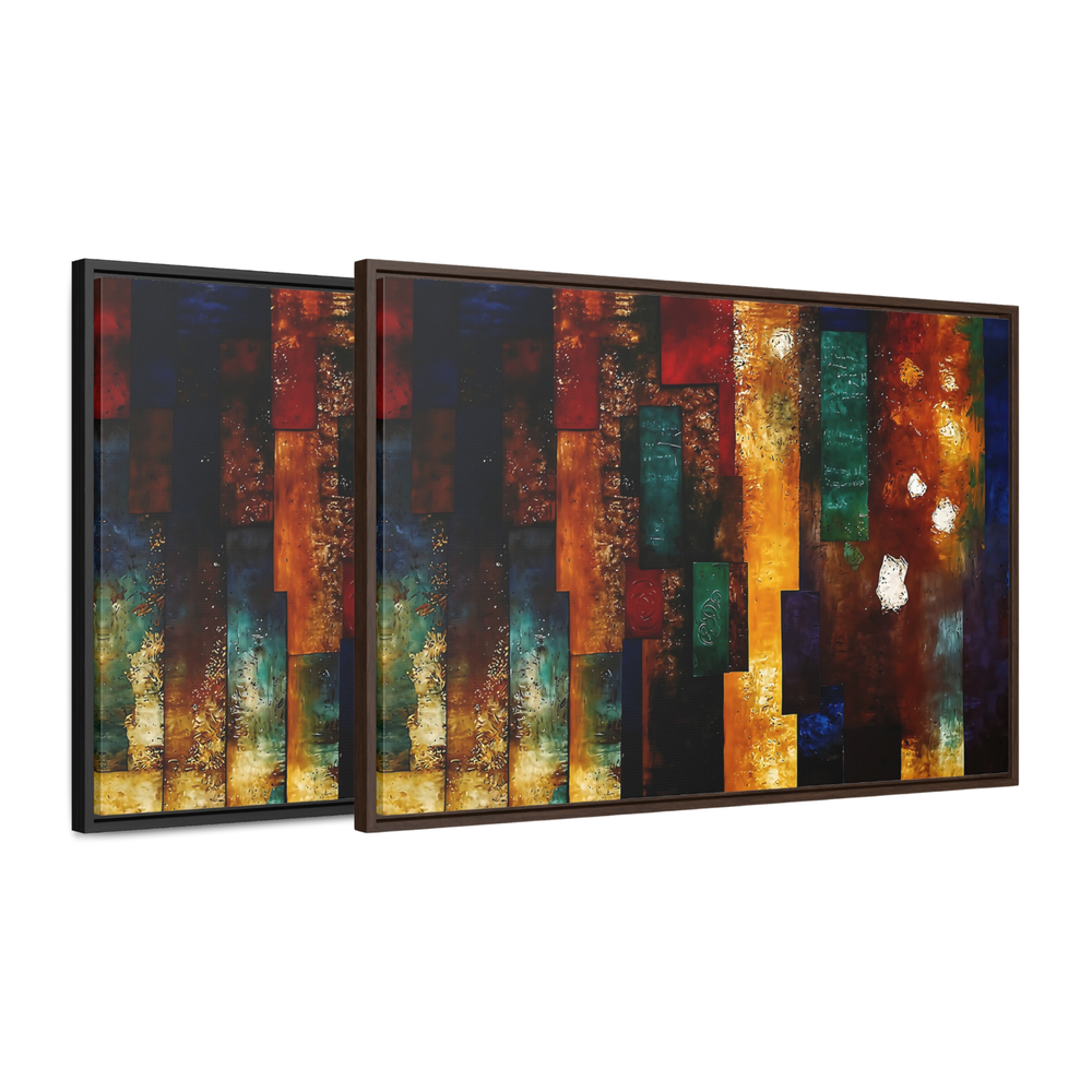 Modern Abstract Framed Canvas Wall Art Wooden Decor Contemporary Print