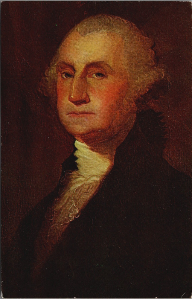 George Washington Oil Painting by Gilbert Stuart Vintage Postcard
