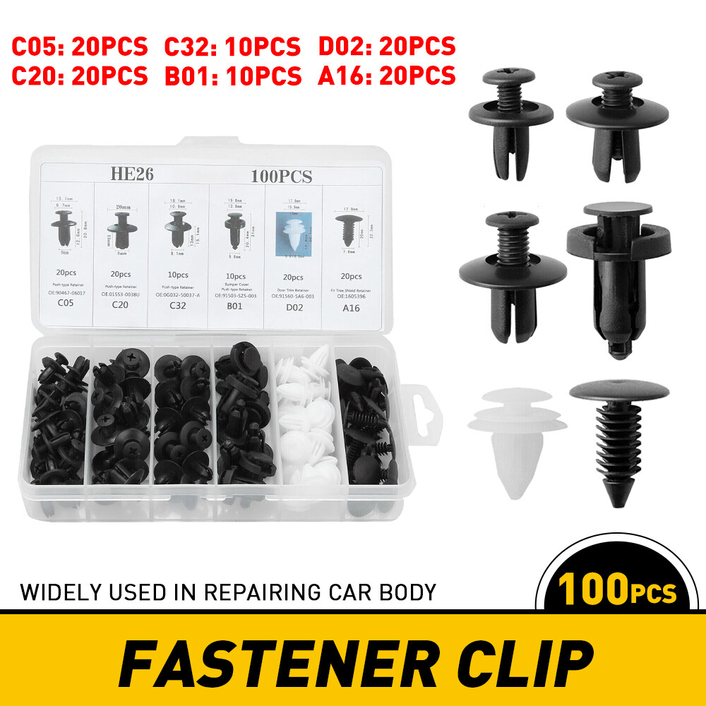 Clip Trim Car Push Pin Rivet Bumper Door Retainer Panel Fastener Kit