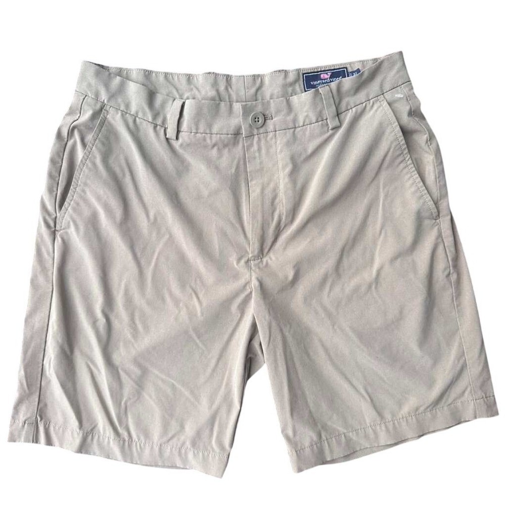 Vineyard Vines Mens Shorts Performance Khaki Size 32 Stretch Golf