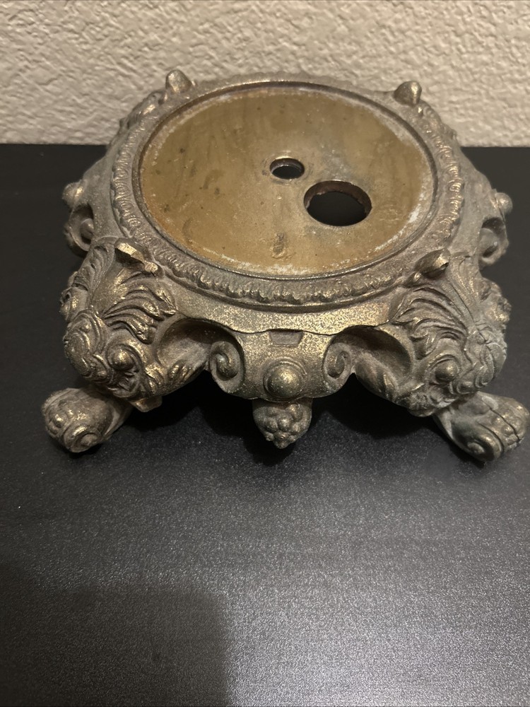 ANTIQUE ORNATE CAST IRON VICTORIAN LAMP BASE