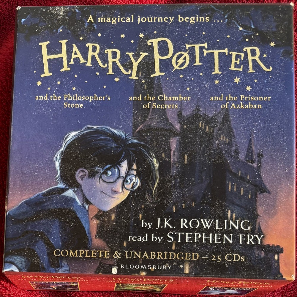 HARRY POTTER Complete & unabridged books 1-3 read by Stephen fry - 25 CD's