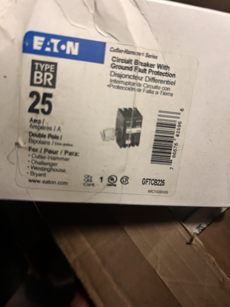 (10) Eaton GFTCB225 25amp  2-Pole Plug-On Mount Type Gfci Circuit Breaker