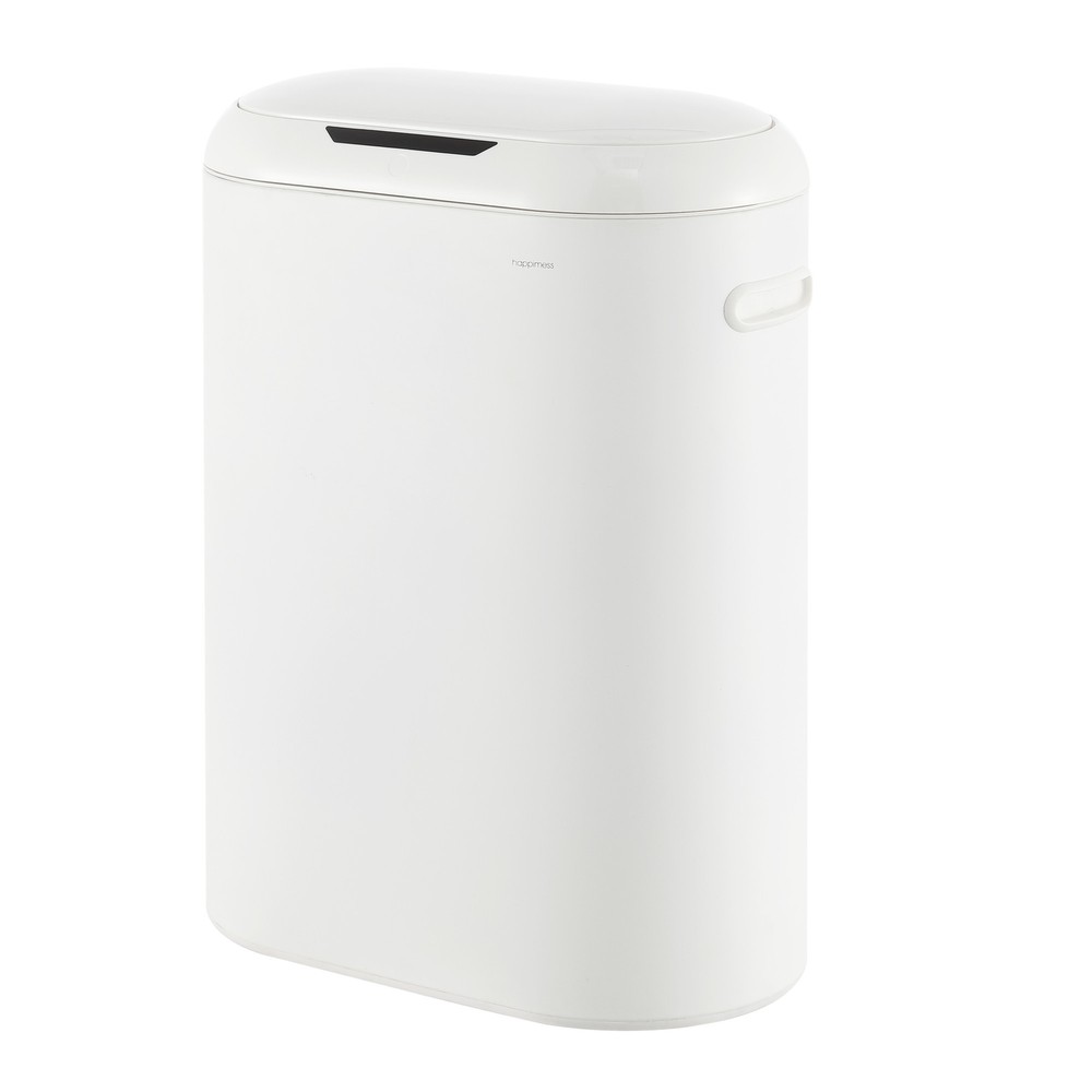 happimess HPM1016 Robo Kitchen 13.2 Gallon Slim Oval Motion - White