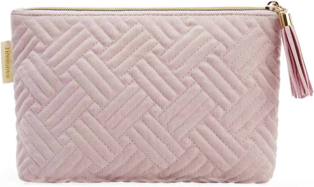 Stylish Roomy Small Cosmetic Bag with Zipper for Makeup Essentials
