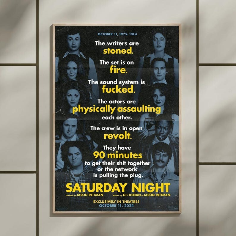 Saturday Night Movie Poster-High Quality Print Wall Art Living Room