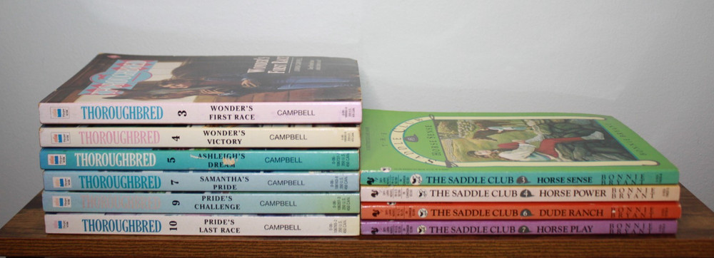Thoroughbred Series (Lot of 6) & The Saddle Club (Lot of 4), Pre-owned