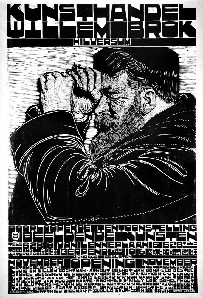 Kunsthandel Willem brok Decorative Poster. Home Graphic Art wall Design.4183