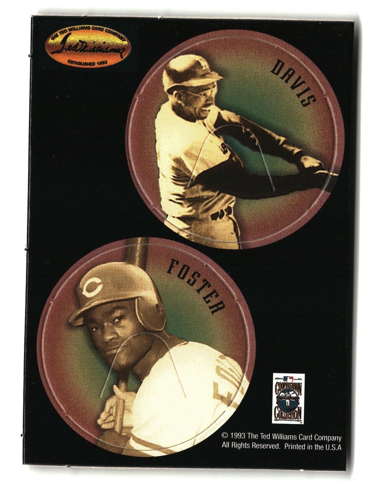 1993 Ted Williams #NNO Tommy Davis / George Foster Pog Cards