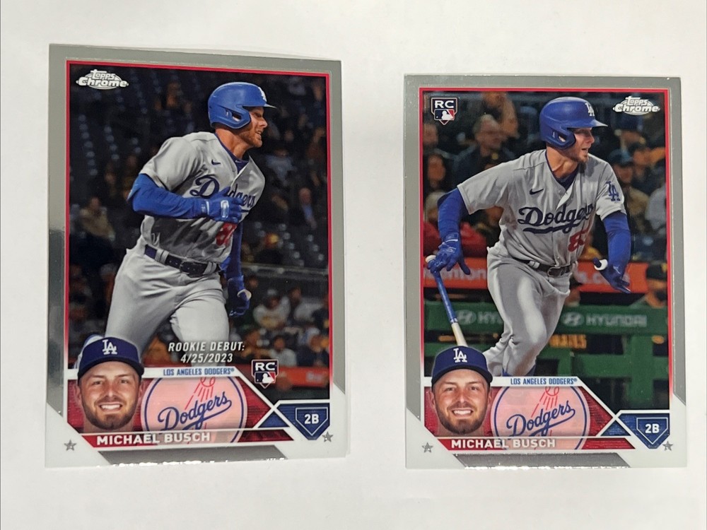 2023 Topps Chrome Update Michael Busch #USC204 & 105 Rookie Lot Of 2 *FSCardz*