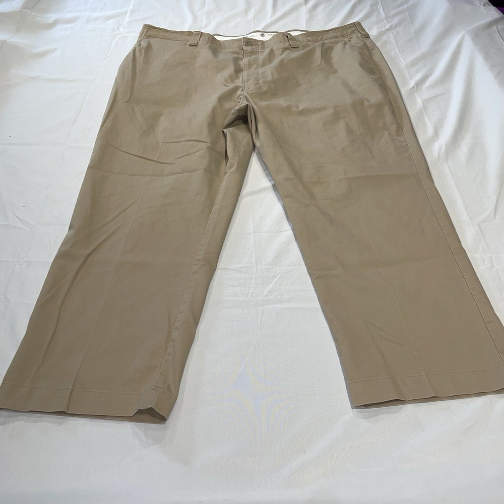 Oak Hill DXL Tech Pant Mens 48x28 Beige Straight Fit Stretch Work Zip Pockets