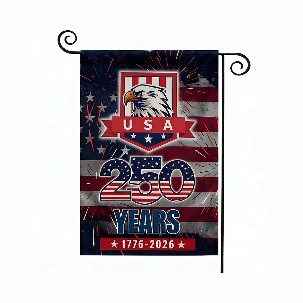 PromoPatriot USA 250th Anniversary Garden Flag 12x18 inch- 200D Nylon 250 Years