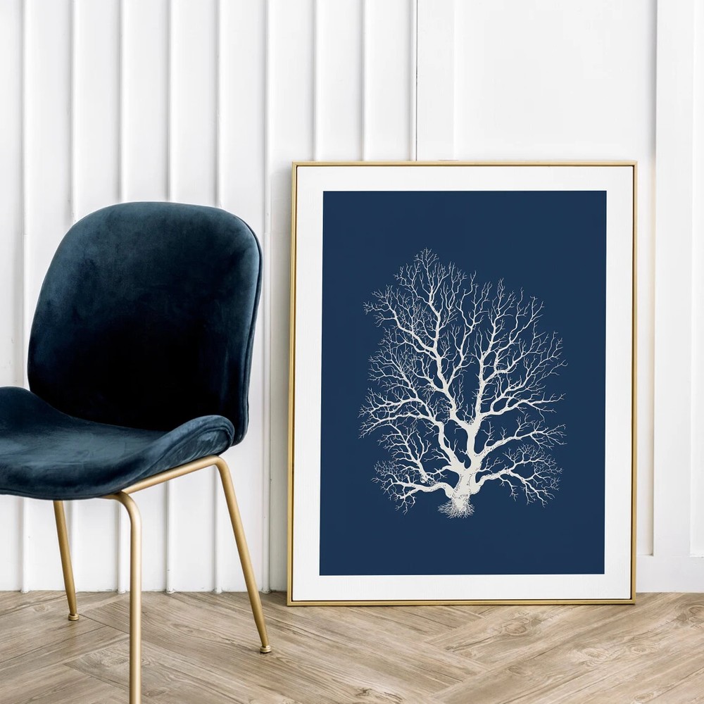 Ocean Coral Minimalist Wall Art Poster Premium Quality Choose your Size