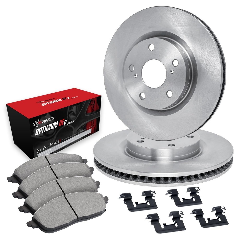 R1 Concepts Front Brake Kit For 2009-2023 Nissan Maxima| Blank Brake Rotors| ...