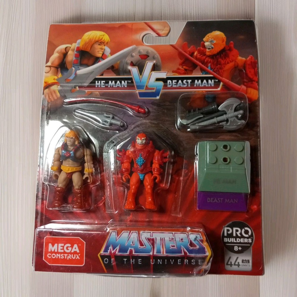 Mega Construx Masters of the Universe He-Man vs Beast Man 2-Pack Action Figures  