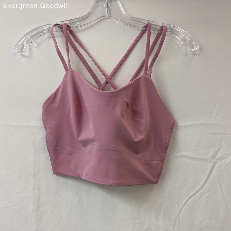Lululemon Women's Pink Cross Back Longline Activewear Sports Bra No Size