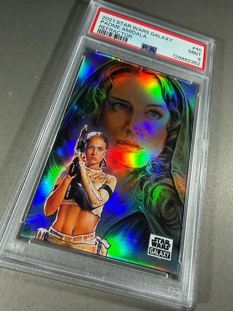 (PSA 9) 2021 Star Wars Galaxy #40, “Padme Amidala” Refractor