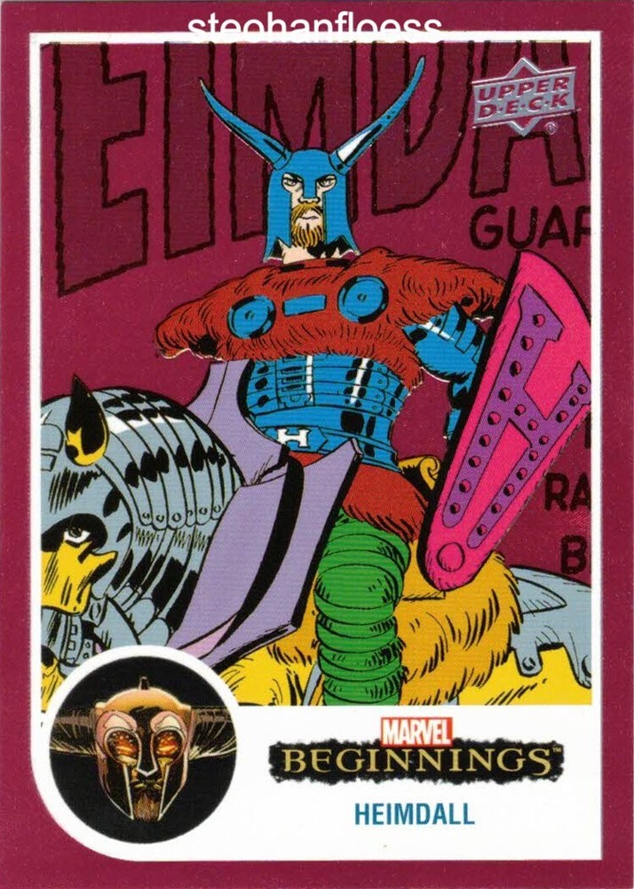2022 Upper Deck Marvel Beginnings Flipped FX Red Heimdall 08/41 FFX32