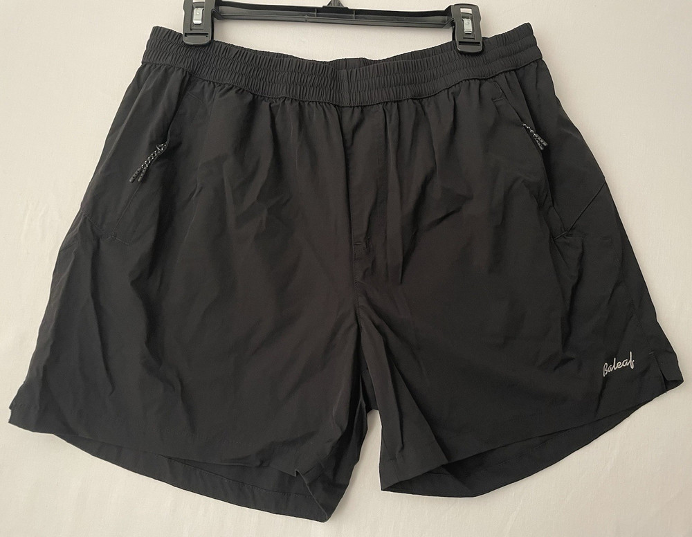 BALEAF Women’s XL Black Athletic Shorts with Pockets, No Lining