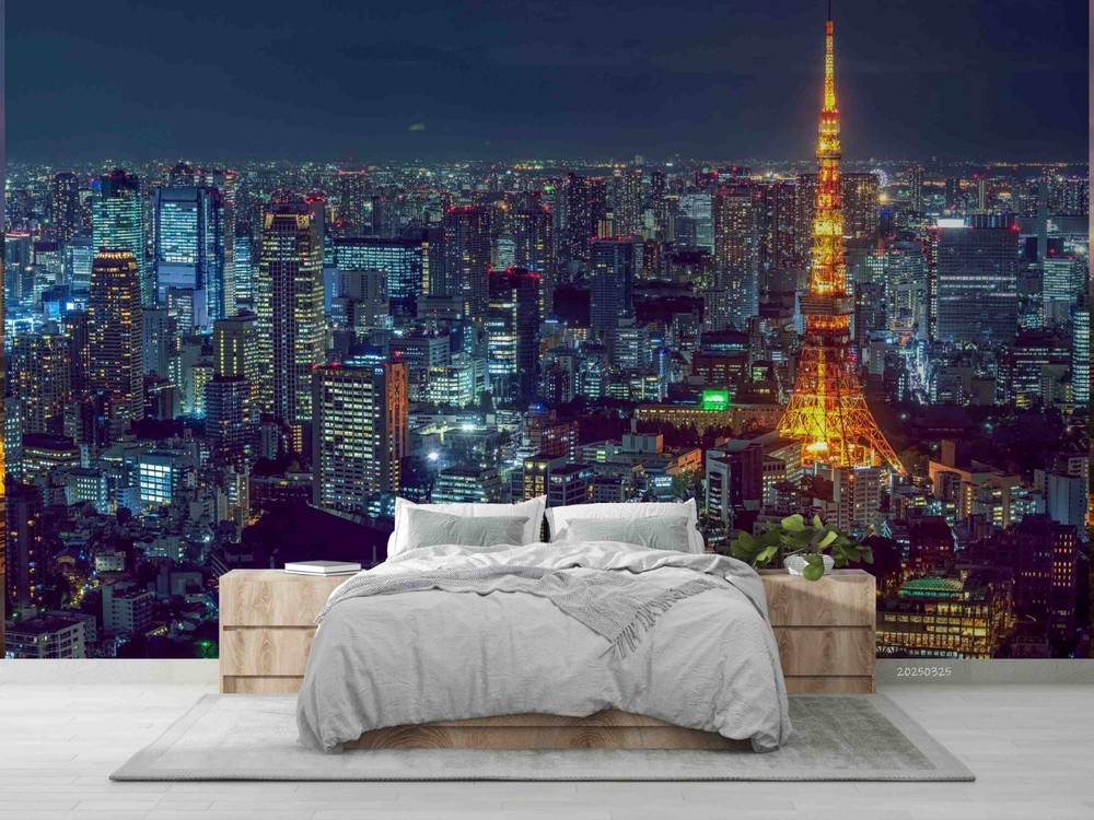 3D City Night View Wall Murals Wallpaper Murals Wall Sticker 24