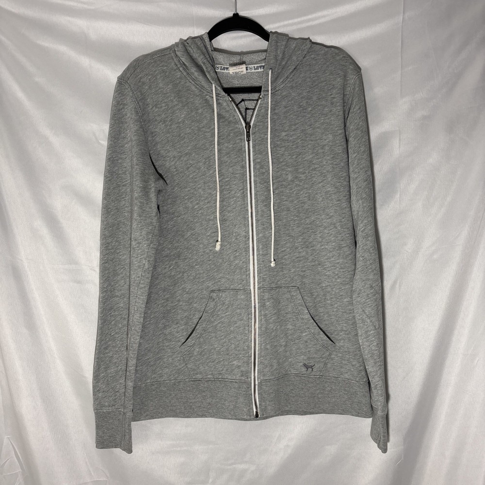 Vintage Y2K Victoria’s Secret Love Pink Hoodie Grey, Women’s Small