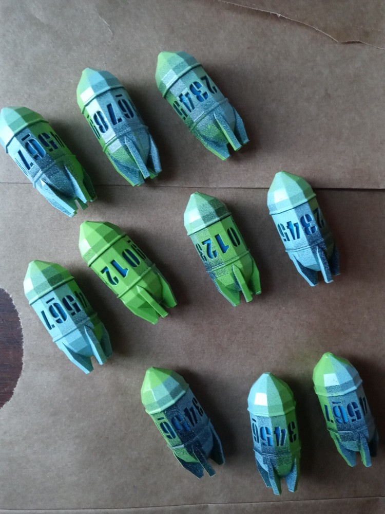 Custom Painted D10 Bomb dice Set -Dungeon And Dragons Warhammer Ttg Rpg Mtg D&d