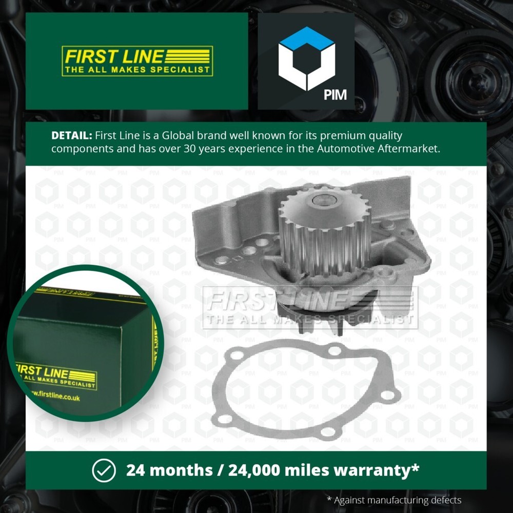 Water Pump fits FIAT Coolant Firstline 71739137 9627667988 Quality Guaranteed