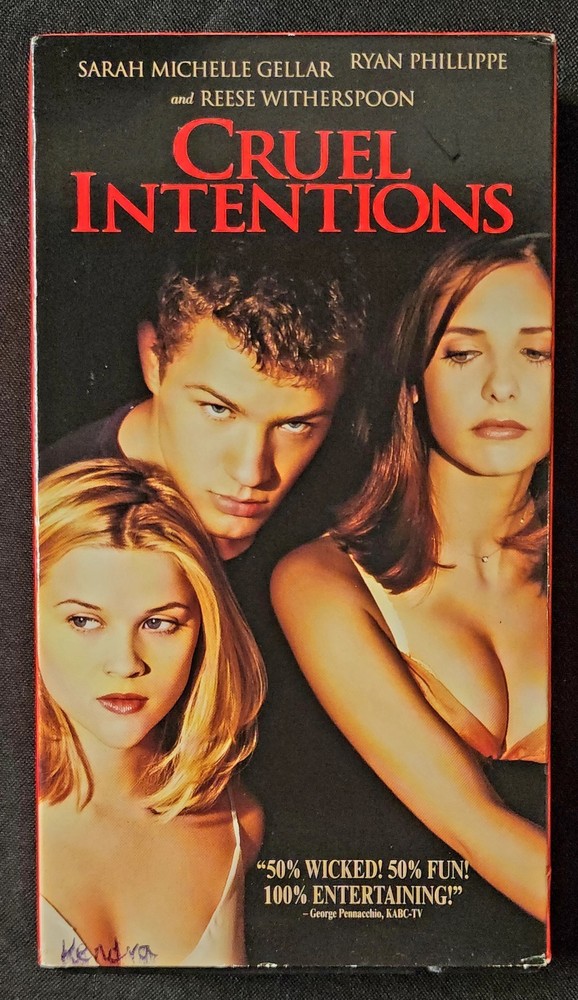Cruel Intentions 1999 VHS Thriller Reese Witherspoon Sarah Michelle