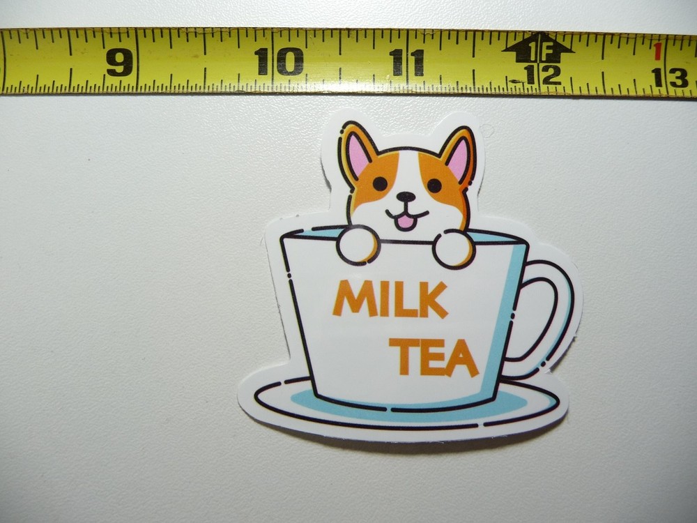 Cute Corgi in Cup Decal Sticker for Laptop Pet Lovers