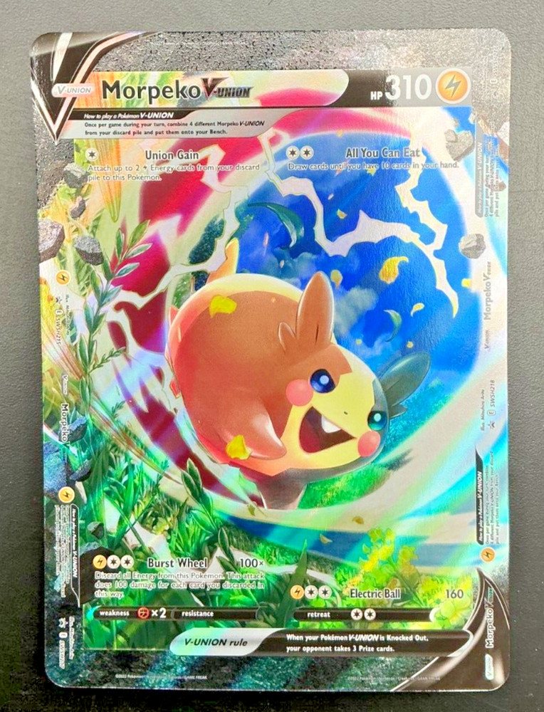 Morpeko V-UNION - Pokemon TCG Sword Shield Jumbo Black Star Promo Holo Rare