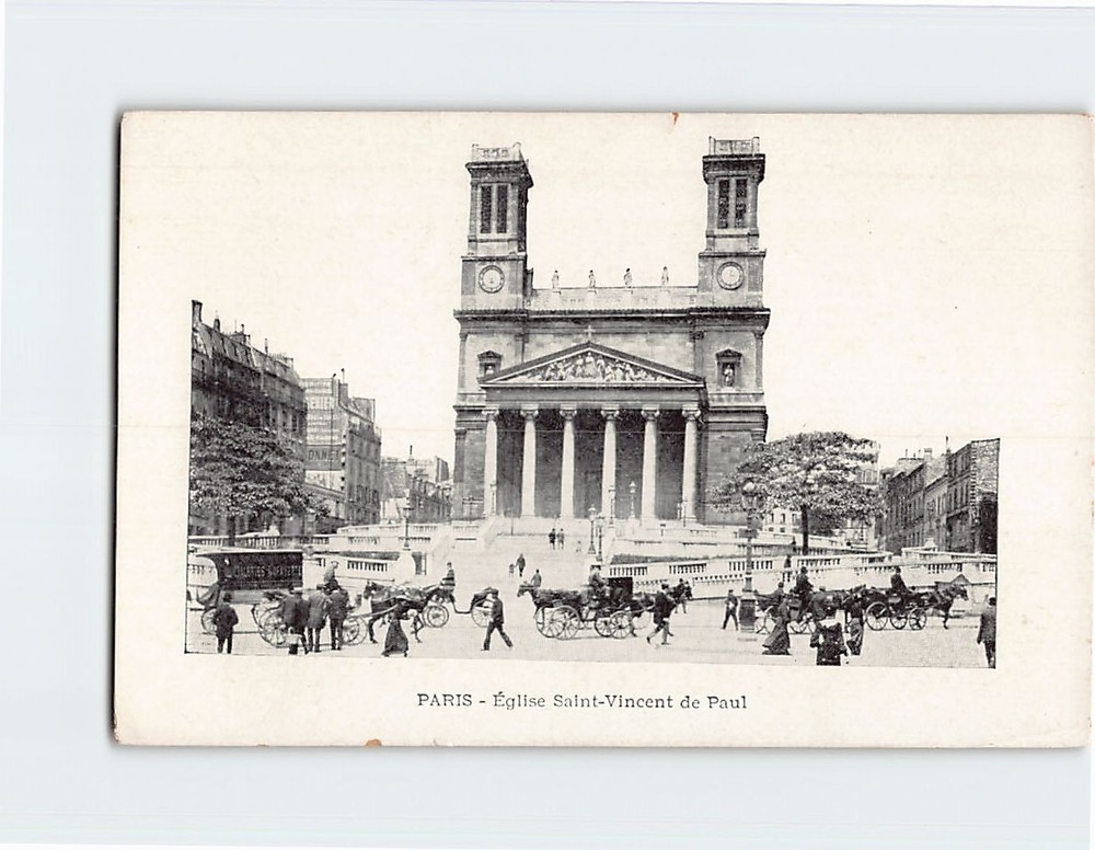 Postcard Church of Saint-Vincent-de-Paul Paris France