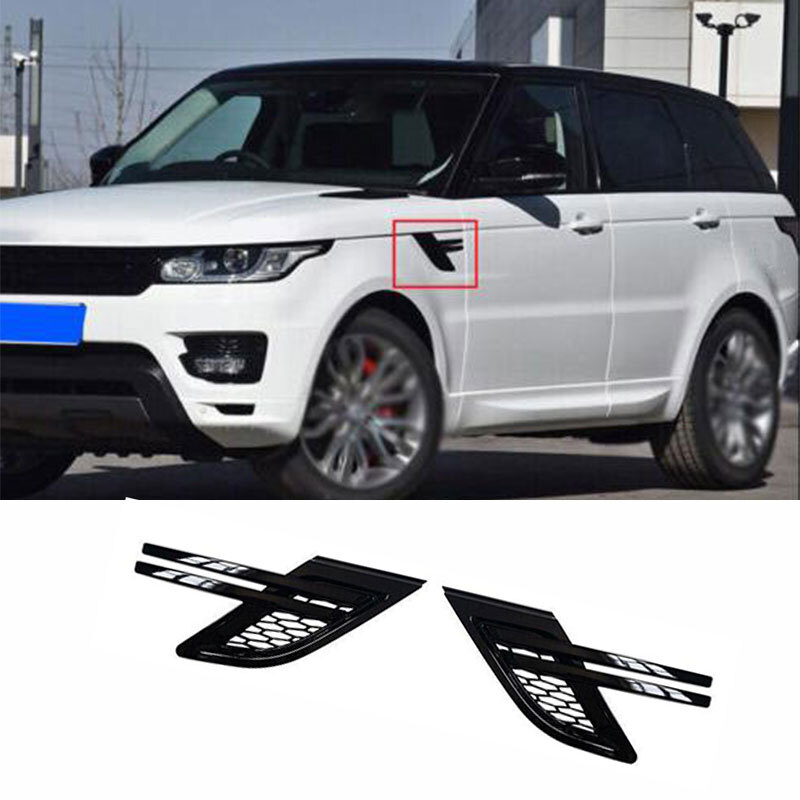For Range Rover Sport 2014-2017 Black Air Flow Vent Side Fender Decor Strip 2pcs