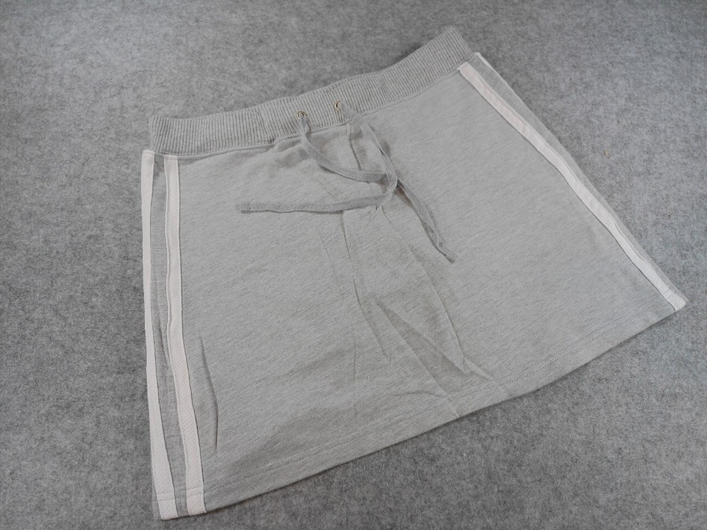 NYL New York Laundry Gray Knit Skort Petite Medium Drawstring Stretch