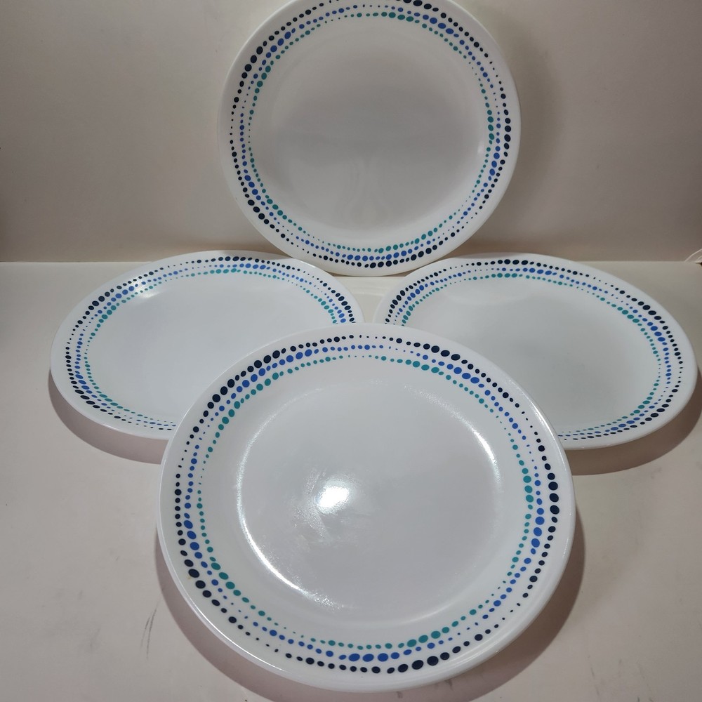 Set of 4 Corelle Ocean Blues 8 1/2