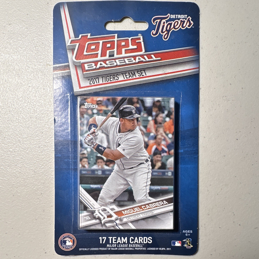 Topps 2017 Detroit Tigers Team Set 17 Cards MLB Miguel Cabrera factory sealed