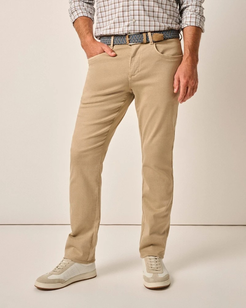 🧡NWT*Johnnie-O Carmel Sateen 5-Pocket Chino Golf Pant Men's Size 34X32 -Khaki