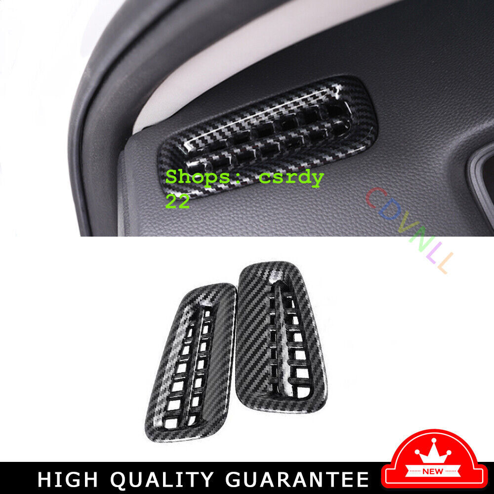 Instrument L&R Air Outlet Vent Trim 2PCS For Honda Civic 2022-2023 Carbon Fiber