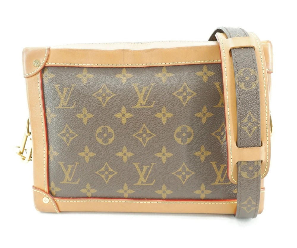 LOUIS VUITTON Soft Trunk Shoulder Bag M44660 Monogram canvas leather Used mens