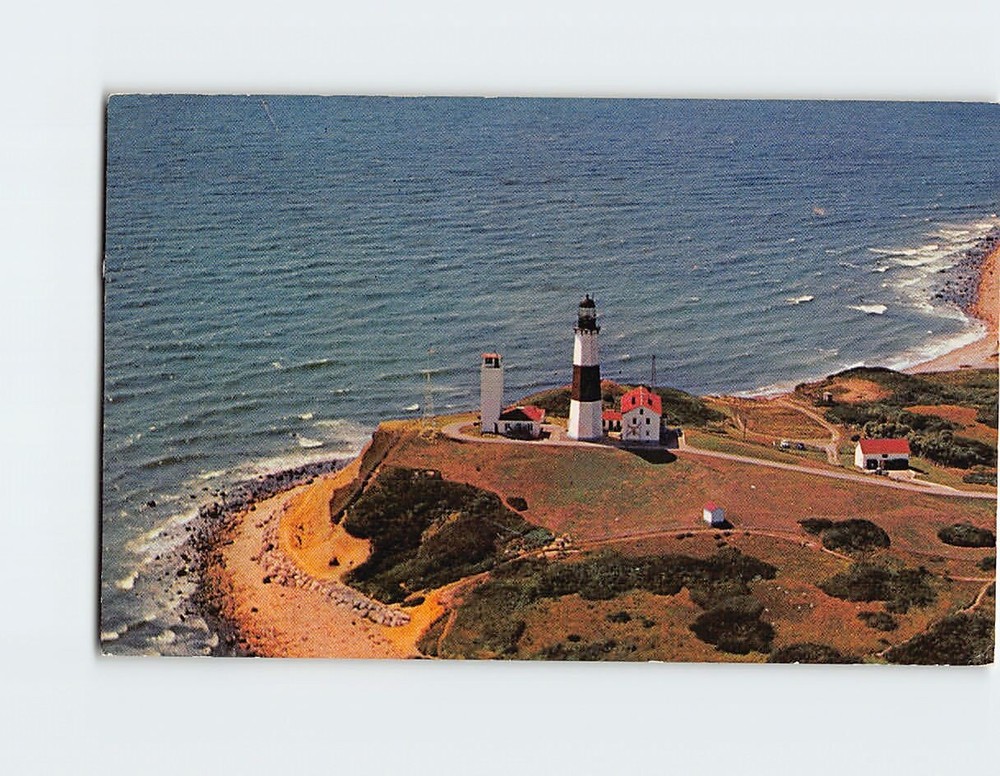 Postcard Historic Long Island Montauk Point Lighthouse Montauk New York USA