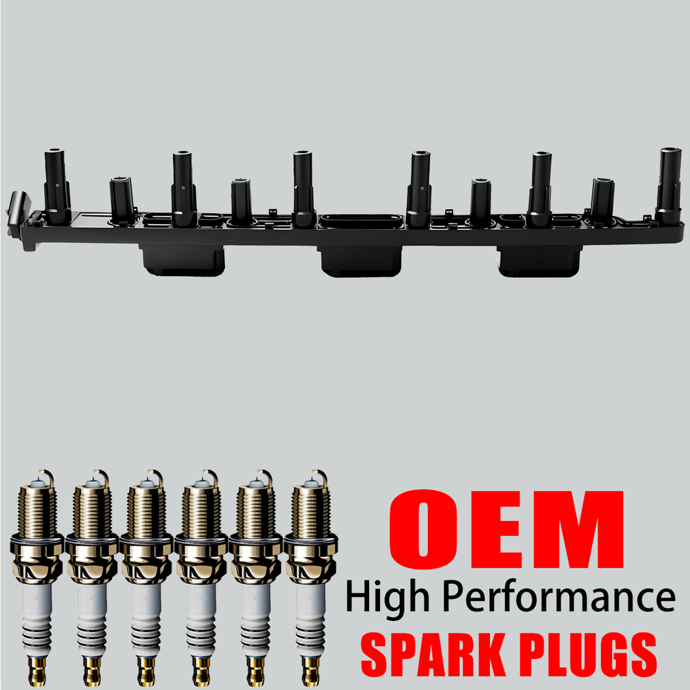 OEM Ignition Coil & Iridium Spark Plug For Jeep Grand Cherokee TJ Wrangler 4.0L