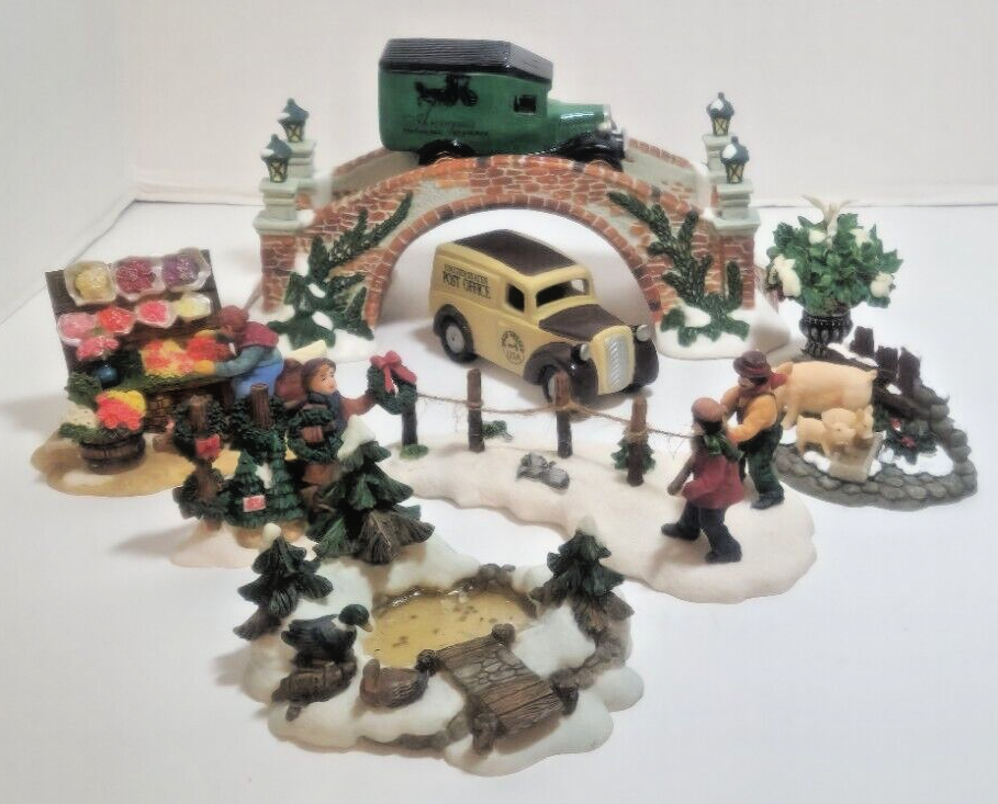 Lot of O'Well Porcelain Figurines for Christmas Villages